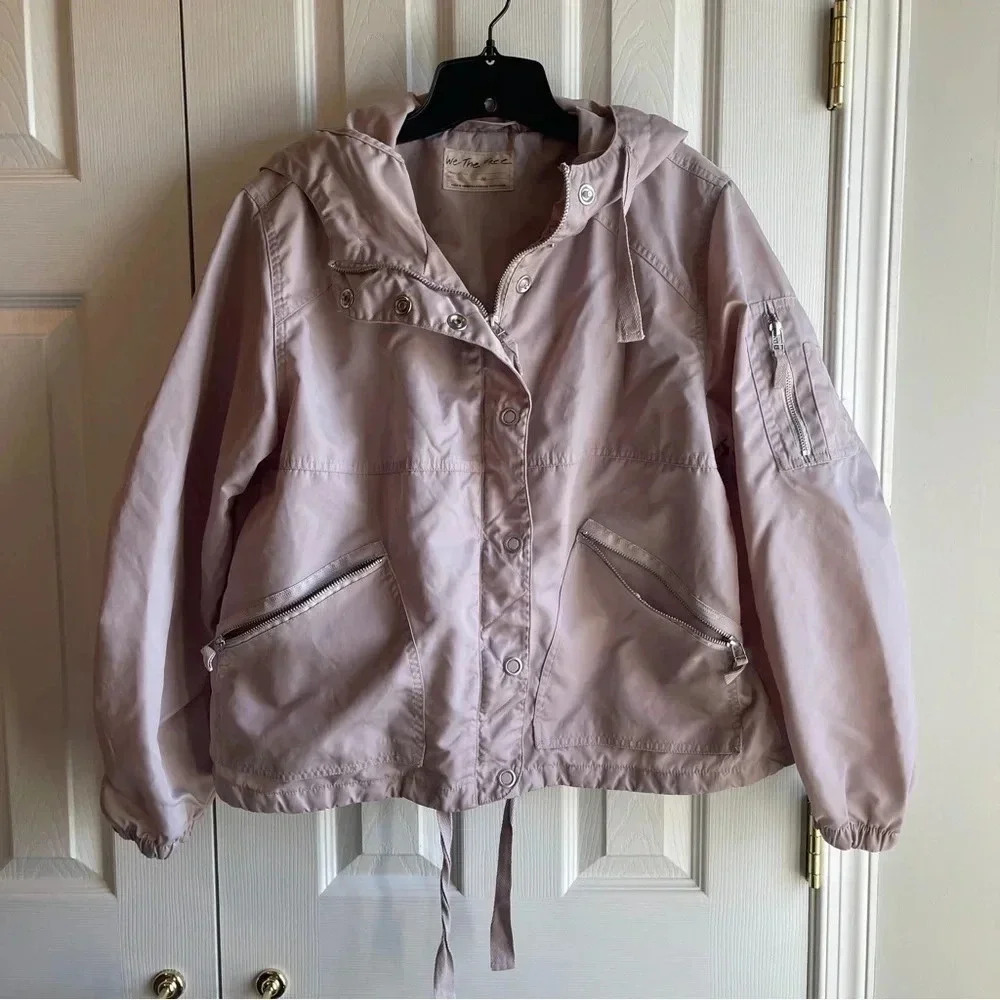 We The Free | Free People Gone Tomorrow Pink Stadium Jacket Medium